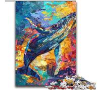 Rompecabezas para Adultos y Adolescentes Rompecabezas de Ballena jorobada Juego de Preguntas Toda la Familia 70x100cm
