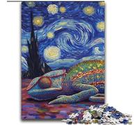 Rompecabezas para Adultos y Adolescentes, Rompecabezas de camaleón, Juego de Preguntas sobre el Cielo Nocturno, Toda la Familia, 70x100cm
