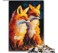 Rompecabezas para Adultos y Adolescentes, Rompecabezas de Dos Zorros, Apto para Mayores de 14 años, Juego Educativo, desafío, Juguete, Regalo de cumpleaños, 70x100cm