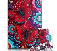 Rompecabezas para Adultos y Adolescentes: Rompecabezas de fantasía de Mariposas, Entrena tu Cerebro y Tus Manos, cumpleaños para Mayores de 14 años, 38x26cm