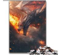 Rompecabezas para Adultos y Adolescentes, Rompecabezas de fantasía, Juego de Preguntas y respuestas de Dragones, Toda la Familia, 70x100cm