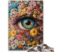 Rompecabezas para Adultos y Adolescentes, Rompecabezas de Flor de Ojo para Juego Educativo, Juguete de desafío, decoración única para el hogar y Regalos, 26x38cm