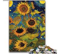 Rompecabezas para Adultos y Adolescentes, Rompecabezas de Girasoles Coloridos, Juego de Preguntas y respuestas, Toda la Familia, 70x100cm
