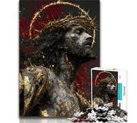 Rompecabezas para Adultos y Adolescentes, Rompecabezas de Jesús, Juguetes de Entretenimiento Familiar con póster a Juego y Hoja de Trivia (38x26cm)