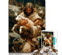 Rompecabezas para Adultos y Adolescentes Rompecabezas de Jesús para Adolescentes, un desafío difícil para aliviar el estrés Regalos de Amigo Secreto (tamaño 38x26cm)