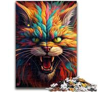 Rompecabezas para Adultos y Adolescentes: Rompecabezas de Lobos Coloridos, un Juego desafiante para Todos, para Mujeres, Regalos para Hombres (26x38cm)