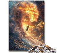 Rompecabezas para Adultos y Adolescentes, Rompecabezas de Olas al Atardecer, Juguetes educativos, Juegos antiestrés, decoración única para el hogar y Regalos, 26x38cm