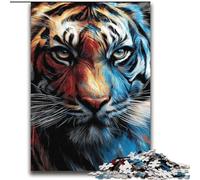 Rompecabezas para Adultos y Adolescentes, Rompecabezas de Tigre, Juego de Preguntas, Toda la Familia, 70x100cm