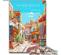 Rompecabezas para Adultos y Adolescentes, Rompecabezas de Viaje de Marrakech, Juegos educativos, decoración del hogar, Adecuado para decoración de Escritorio, 26x38cm