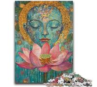 Rompecabezas para Adultos y Adolescentes, Rompecabezas Lotus Art para aliviar el estrés, desafío difícil con póster a Juego y Hoja de Trivia de 50x75cm