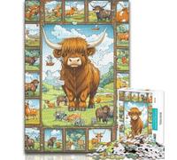 Rompecabezas para Adultos y Adolescentes, Rompecabezas Yak Collage, antiestrés, Vacaciones en casa, cumpleaños y para Mayores de 14 años, 38x26cm