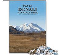 Rompecabezas para Adultos y Adolescentes: Visita Denali, un Juego desafiante para Toda la Familia con Piezas de Formas aleatorias Que se entrelazan (50x75cm) 1000 Piezas