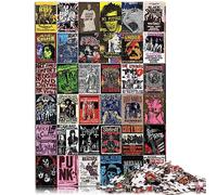 Rompecabezas para Adultos y niños Collage Vintage Rompecabezas de 1000 Piezas Rompecabezas de Madera Adecuado para Adultos y niños de 12 años en adelante Regalos de Juegos desafiantes