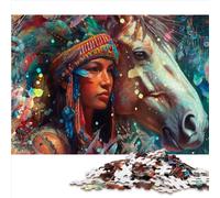 Rompecabezas para Adultos y niños Wild Spirit Rompecabezas de 1000 Piezas para Adultos y niños de 12 años en adelante Una Obra de Arte 1000 Piezas (26x38 cm)