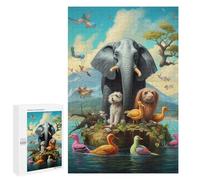Rompecabezas para Adultos1000 PCS Animals in Harmony with Nature Rompecabezas para Adultos Juegos Familiares Análisis Y Lógica Reducción del Estrés Regalos 1000 PCS