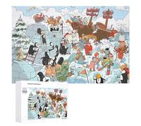 Rompecabezas para Adultos1000 PCS Arctic Christmas Adventure Rompecabezas para Adolescentes Juego De Ingenio Arte De Pared Cumpleaños 1000 PCS