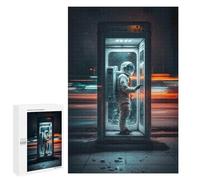 Rompecabezas para Adultos1000 PCS Astronaut in Phone Booth Rompecabezas De Juguete para Decoración De Pared Difícil Oferta Difícil como Regalo para Toda La Familia 1000 PCS