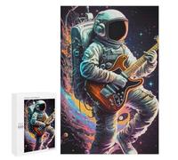 Rompecabezas para Adultos1000 PCS Astronaut in Space Playing Guitar Rompecabezas para Adultos Juegos Divertidos Regalo De Cumpleaños Regalos De Cumpleaños 1000 PCS
