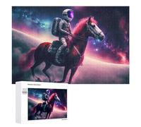Rompecabezas para Adultos1000 PCS Astronaut Riding A Horse in Space Rompecabezas para Adultos Juego De Ingenio Regalo De Cumpleaños para Cumpleaños, Navidad 1000 PCS
