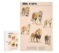 Rompecabezas para Adultos1000 PCS Big Cats Rompecabezas para Adultos Juegos Familiares Mejora La Memoria Cumpleaños Y Navidad 1000 PCS