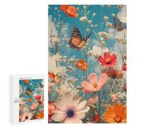 Rompecabezas para Adultos1000 PCS Butterflies and Flowers Rompecabezas para Adultos Juguete Decoración De Pared Desafío Difícil Cumpleaños Y Navidad 1000 PCS