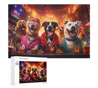 Rompecabezas para Adultos1000 PCS Canine Carnival A Night out in The City Rompecabezas De Juguete para Decoración De Pared Difícil Oferta Difícil como Regalo para Toda La Familia 1000 PCS