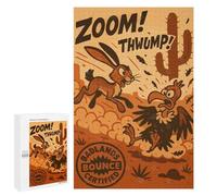 Rompecabezas para Adultos1000 PCS Cartoon Desert Chase Rabbit and Vulture Rompecabezas para Adultos Juegos Divertidos Decoración De Pared Oferta como Regalos para Toda La Familia 1000 PCS