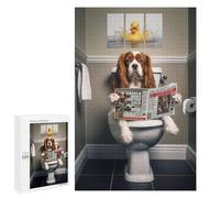 Rompecabezas para Adultos1000 PCS Cavalier King Charles Rompecabezas para Adultos Juguete Decoración De Pared Desafío Difícil Cumpleaños Y Navidad 1000 PCS