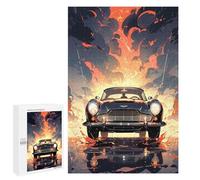 Rompecabezas para Adultos1000 PCS Classic Car in Dramatic Sky Rompecabezas para Adultos Juguete Decoración De Pared Desafío Difícil Cumpleaños Y Navidad 1000 PCS