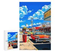 Rompecabezas para Adultos1000 PCS Classic Cars on A Sunny Day Rompecabezas para Adultos Juguete Decoración De Pared Desafío Difícil Cumpleaños Y Navidad 1000 PCS