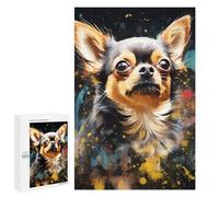 Rompecabezas para Adultos1000 PCS Colorful Chihuahua Portrait -2 Rompecabezas De Juguete para Decoración De Pared Difícil Oferta Difícil como Regalo para Toda La Familia 1000 PCS