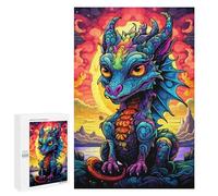 Rompecabezas para Adultos1000 PCS Colorful Dragon Sunset Rompecabezas para Adultos Juegos Divertidos Regalo De Cumpleaños Regalos De Cumpleaños 1000 PCS