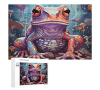 Rompecabezas para Adultos1000 PCS Colorful Fantasy Frog Rompecabezas para Adultos Juego De Ingenio Regalo De Cumpleaños para Cumpleaños, Navidad 1000 PCS