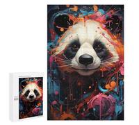 Rompecabezas para Adultos1000 PCS Colorful Panda Portrait -1 Rompecabezas para Adultos Juegos Familiares Análisis Y Lógica Reducción del Estrés Regalos 1000 PCS