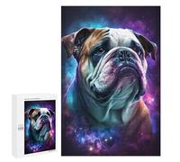 Rompecabezas para Adultos1000 PCS Cosmic Bulldog Portrait-3 Rompecabezas para Adolescentes para Diversión Familiar Difícil Y Desafiante Gran Regalo para Jugar 1000 PCS