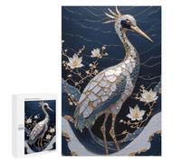 Rompecabezas para Adultos1000 PCS Crane Bird Kintsugi Art Rompecabezas para Adultos Juguete Decoración De Pared Desafío Difícil Cumpleaños Y Navidad 1000 PCS