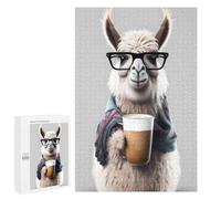 Rompecabezas para Adultos1000 PCS Cute Llama and Expresso Rompecabezas Juego De Ingenio Patrón De Ensamblaje Regalos Y Cumpleaños Únicos 1000 PCS