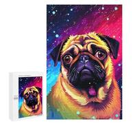 Rompecabezas para Adultos1000 PCS Cute Pug Pixel Art Rompecabezas para Adultos Juguete Decoración De Pared Desafío Difícil Cumpleaños Y Navidad 1000 PCS