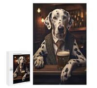 Rompecabezas para Adultos1000 PCS Dalmatian in The Pub Rompecabezas para Adultos Juguete Decoración De Pared Desafío Difícil Cumpleaños Y Navidad 1000 PCS
