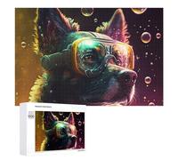 Rompecabezas para Adultos1000 PCS Dive Into Color A Vibrant Canine Adventure Rompecabezas De Juguete para Decoración De Pared Difícil Oferta Difícil como Regalo para Toda La Familia 1000 PCS