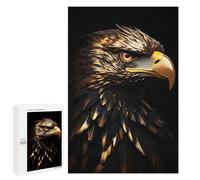 Rompecabezas para Adultos1000 PCS Eagle Gold Black Animals Rompecabezas para Adultos Juegos Divertidos Decoración De Pared Oferta como Regalos para Toda La Familia 1000 PCS