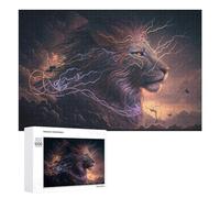 Rompecabezas para Adultos1000 PCS Electric Lion Artwork Rompecabezas Juego De Ingenio Patrón De Ensamblaje Regalos Y Cumpleaños Únicos 1000 PCS