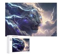 Rompecabezas para Adultos1000 PCS Electric Tiger Art Print -1 Rompecabezas para Adultos Juguete Decoración De Pared Regalos para Mujeres Ayuda A Ejercitar El Cerebro 1000 PCS