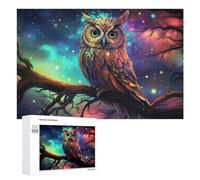 Rompecabezas para Adultos1000 PCS Enchanted Night Owl Rompecabezas para Adolescentes Juego De Ingenio Arte De Pared Cumpleaños 1000 PCS