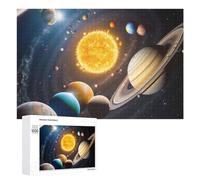 Rompecabezas para Adultos1000 PCS Exploring The Solar System A Visual Journey Rompecabezas De Juguete para Decoración De Pared Difícil Oferta Difícil como Regalo para Toda La Familia 1000 PCS