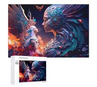 Rompecabezas para Adultos1000 PCS Fantasy Angel and Child with Wings Rompecabezas para Adultos Juegos Familiares Análisis Y Lógica Reducción del Estrés Regalos 1000 PCS