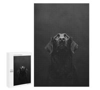Rompecabezas para Adultos1000 PCS Flat-Coated Retriever Photography Rompecabezas para Adultos Juguete Decoración De Pared Desafío Difícil Cumpleaños Y Navidad 1000 PCS