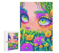 Rompecabezas para Adultos1000 PCS Floral Fusion Vibrant Artwork Rompecabezas para Adultos Juego De Ingenio Regalo De Cumpleaños para Cumpleaños, Navidad 1000 PCS