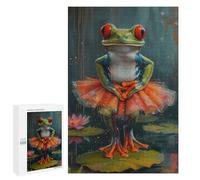 Rompecabezas para Adultos1000 PCS Frog in A Tutu Rompecabezas para Adultos Juegos Familiares Mejora La Memoria Cumpleaños Y Navidad 1000 PCS