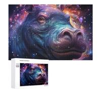 Rompecabezas para Adultos1000 PCS Galactic Hippo Cosmic Artwork Rompecabezas para Adultos Juegos Divertidos Regalo De Cumpleaños Regalos De Cumpleaños 1000 PCS